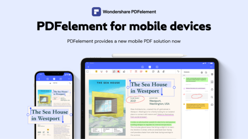 Wondershare PDFelement a software to create, modify, combine and convert PDFs