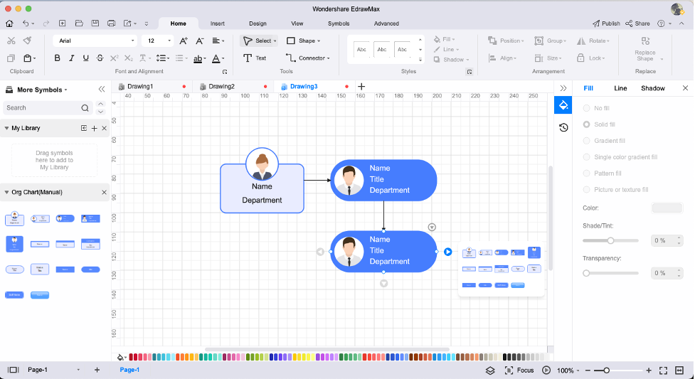 How to Draw an Org Diagram? | Ziddu