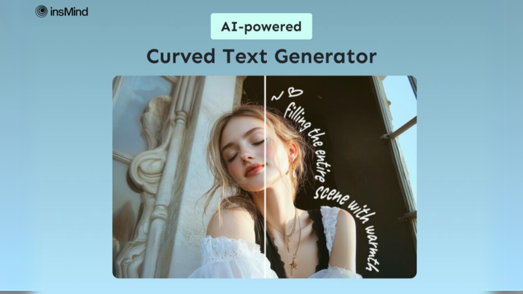 insMind Curved Text Generator for Digital Posters - Add Curved Text to Photos Free Online